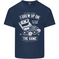 I Grew up on the Gamer Funny Gaming Mens Cotton T-Shirt Tee Top Navy Blue