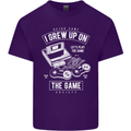 I Grew up on the Gamer Funny Gaming Mens Cotton T-Shirt Tee Top Purple