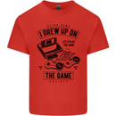 I Grew up on the Gamer Funny Gaming Mens Cotton T-Shirt Tee Top Red