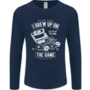 I Grew up on the Gamer Funny Gaming Mens Long Sleeve T-Shirt Navy Blue