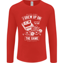 I Grew up on the Gamer Funny Gaming Mens Long Sleeve T-Shirt Red