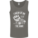 I Grew up on the Gamer Funny Gaming Mens Vest Tank Top Charcoal