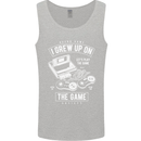 I Grew up on the Gamer Funny Gaming Mens Vest Tank Top Sports Grey