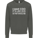 I Have OCD Funny Slogan Kids Sweatshirt Jumper Storm Grey