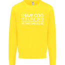 I Have OCD Funny Slogan Kids Sweatshirt Jumper Yellow