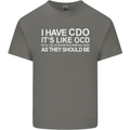 I Have OCD Funny Slogan Mens Cotton T-Shirt Tee Top Charcoal