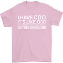I Have OCD Funny Slogan Mens T-Shirt Cotton Gildan Light Pink