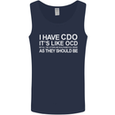 I Have OCD Funny Slogan Mens Vest Tank Top Navy Blue