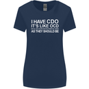 I Have OCD Funny Slogan Womens Wider Cut T-Shirt Navy Blue