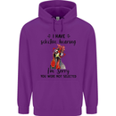 I Have Selective Hearing Sarcasm Slogan Childrens Kids Hoodie Purple