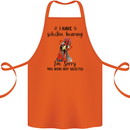 I Have Selective Hearing Sarcasm Slogan Cotton Apron 100% Organic Orange