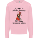 I Have Selective Hearing Sarcasm Slogan Kids Sweatshirt Jumper Light Pink