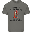 I Have Selective Hearing Sarcasm Slogan Kids T-Shirt Childrens Charcoal
