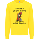 I Have Selective Hearing Sarcasm Slogan Mens Sweatshirt Jumper Yellow