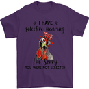 I Have Selective Hearing Sarcasm Slogan Mens T-Shirt Cotton Gildan Purple
