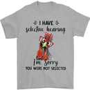 I Have Selective Hearing Sarcasm Slogan Mens T-Shirt Cotton Gildan Sports Grey