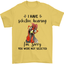 I Have Selective Hearing Sarcasm Slogan Mens T-Shirt Cotton Gildan Yellow