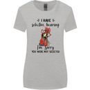 I Have Selective Hearing Sarcasm Slogan Womens Wider Cut T-Shirt Sports Grey
