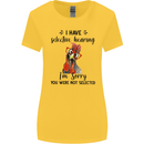 I Have Selective Hearing Sarcasm Slogan Womens Wider Cut T-Shirt Yellow