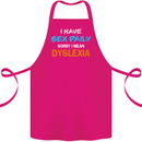 I Have Sex Daily Dyslexia Funny Slogan Cotton Apron 100% Organic Pink