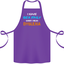 I Have Sex Daily Dyslexia Funny Slogan Cotton Apron 100% Organic Purple