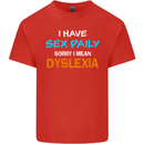 I Have Sex Daily Dyslexia Funny Slogan Mens Cotton T-Shirt Tee Top Red