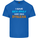 I Have Sex Daily Dyslexia Funny Slogan Mens Cotton T-Shirt Tee Top Royal Blue