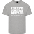 I Have Too Many Guitars Funny Guitarist Mens Cotton T-Shirt Tee Top Sports Grey