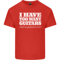 I Have Too Many Guitars Said No Guitarist Ever Mens Cotton T-Shirt Tee Top Red