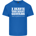 I Have Too Many Guitars Said No Guitarist Ever Mens Cotton T-Shirt Tee Top Royal Blue