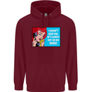 I Haven't Seen Him Biker Funny Motorcycle Mens 80% Cotton Hoodie Maroon