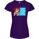 I Haven't Seen Him Playing Football Funny Womens Petite Cut T-Shirt Purple