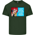 I Haven't Seen Him Playing Rugby Funny Mens Cotton T-Shirt Tee Top Forest Green
