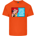 I Haven't Seen Him Playing Rugby Funny Mens Cotton T-Shirt Tee Top Orange