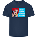 I Haven't Seen Him Skydiving Skydiver Funny Mens Cotton T-Shirt Tee Top Navy Blue