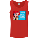 I Haven't Seen Him Skydiving Skydiver Funny Mens Vest Tank Top Red