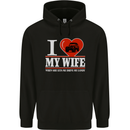 I Heart My Wife 4x4 Mens 80% Cotton Hoodie Black