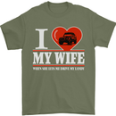 I Heart My Wife 4x4 Mens T-Shirt Cotton Gildan Military Green