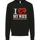 I Heart My Wife Hang Gliding Hang Glider Mens Sweatshirt Jumper Black