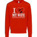 I Heart My Wife Hang Gliding Hang Glider Mens Sweatshirt Jumper Bright Red
