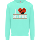 I Heart My Wife Hang Gliding Hang Glider Mens Sweatshirt Jumper Peppermint