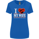 I Heart My Wife Hang Gliding Hang Glider Womens Wider Cut T-Shirt Royal Blue