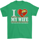 I Heart My Wife Kitesurfing Kitesurfer Mens T-Shirt Cotton Gildan Irish Green