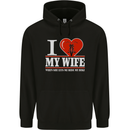 I Heart My Wife Motorbike Biker Motorcycle Mens 80% Cotton Hoodie Black
