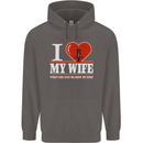 I Heart My Wife Motorbike Biker Motorcycle Mens 80% Cotton Hoodie Charcoal