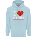 I Heart My Wife Motorbike Biker Motorcycle Mens 80% Cotton Hoodie Light Blue