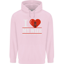 I Heart My Wife Motorbike Biker Motorcycle Mens 80% Cotton Hoodie Light Pink