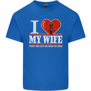 I Heart My Wife Motorbike Biker Motorcycle Mens Cotton T-Shirt Tee Top Royal Blue