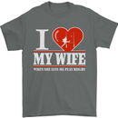 I Heart My Wife Rugby Player Funny Union Mens T-Shirt Cotton Gildan Charcoal