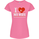 I Heart My Wife Rugby Player Funny Union Womens Petite Cut T-Shirt Azalea